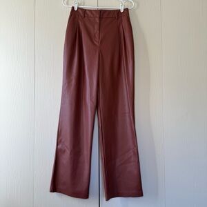 House of Harlow 1960 Revolve Faux Leather Brown Pants Size 4
